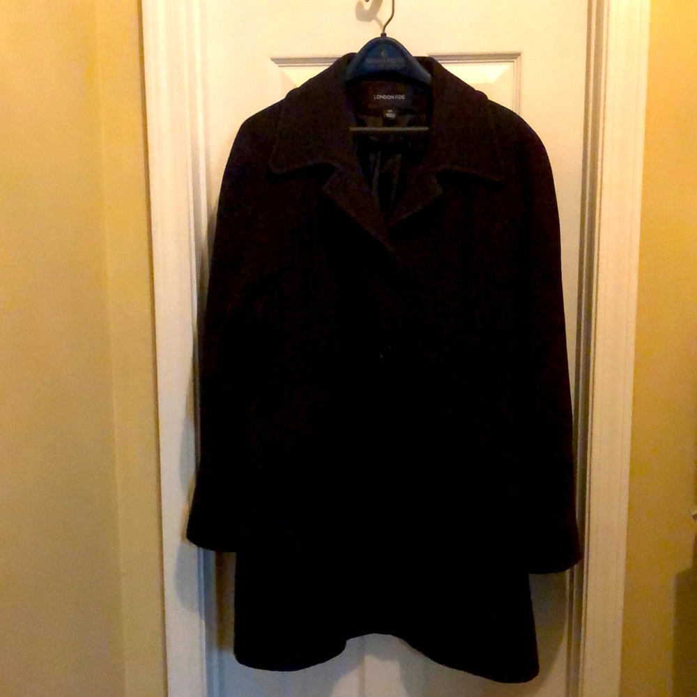London Fog Black Wool Coat